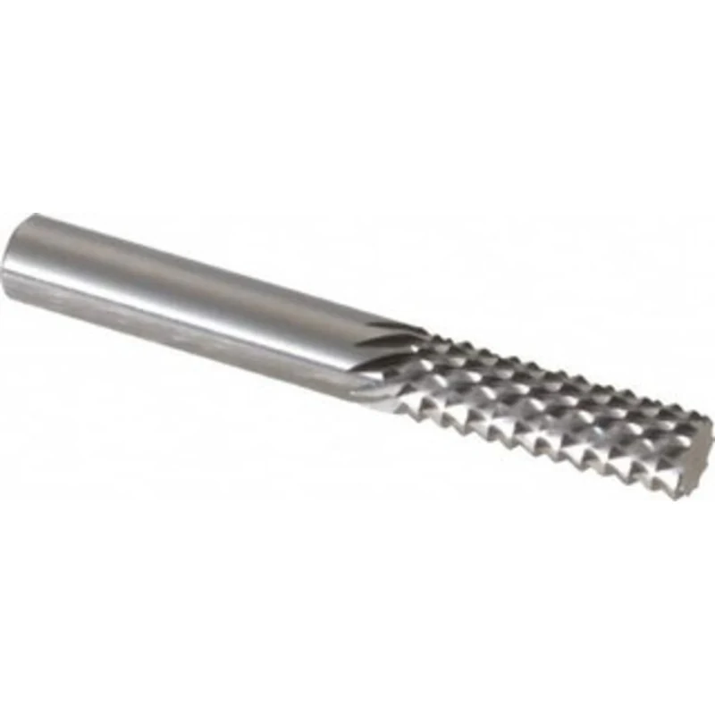 OSG 1/4 Diam, 3/4 LOC, 1/4 Shank Diam, Plain (No End) Diamond-Pattern Router Bit Solid Carbide, Finish, 2 OAL, RH Cut...
