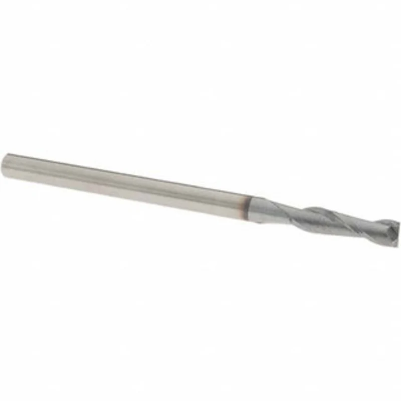 OSG 1/4, 1 LOC, 1/4 Shank Diam, 4 OAL, 2 Flute, Solid Carbide Square End Mill Single End, TiCN Finish, Spiral Flute, ...