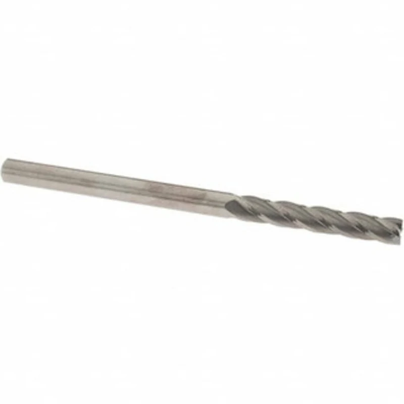 OSG 1/4, 1-1/2 LOC, 1/4 Shank Diam, 4 OAL, 4 Flute, Solid Carbide Square End Mill Single End, Uncoated, Spiral Flute,...