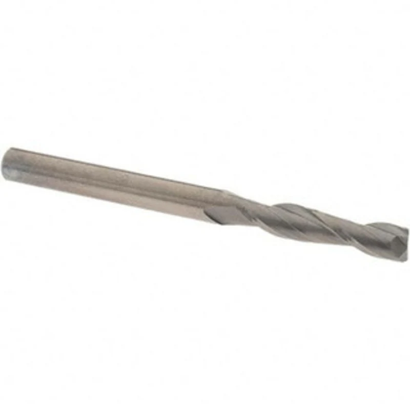 OSG 1/4, 1-1/8 LOC, 1/4 Shank Diam, 3 OAL, 2 Flute, Solid Carbide Square End Mill Single End, Uncoated, Spiral Flute,...