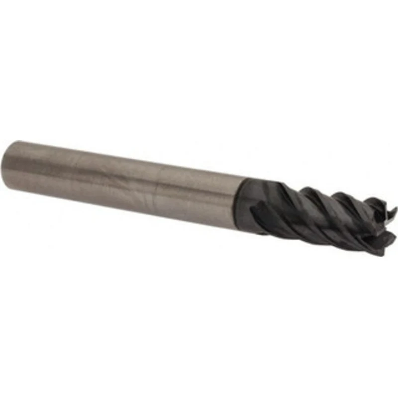 OSG 1/4, 1/2 LOC, 1/4 Shank Diam, 2 OAL, 5 Flute, Solid Carbide Square End Mill Single End, TiAlN Finish, Spiral Flut...