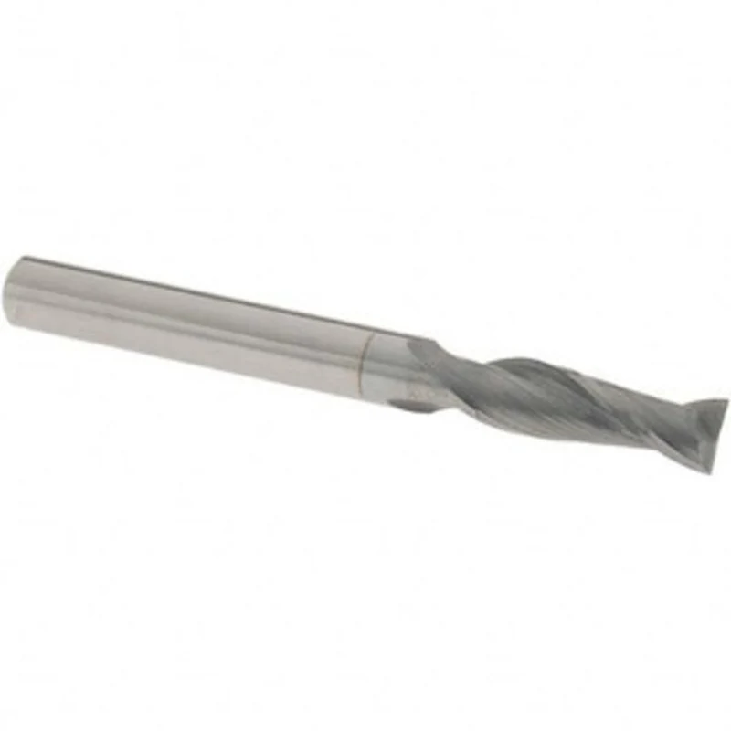 OSG 1/4, 3/4 LOC, 1/4 Shank Diam, 2-1/2 OAL, 2 Flute, Solid Carbide Square End Mill Single End, TiCN Finish, Spiral F...