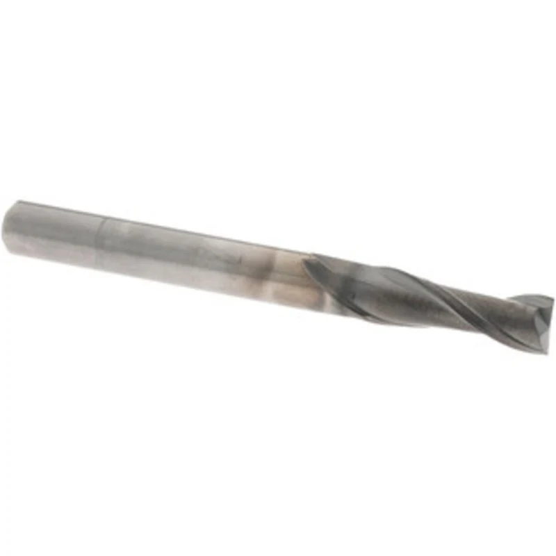 OSG 1/4, 3/4 LOC, 1/4 Shank Diam, 2-1/2 OAL, 2 Flute, Solid Carbide Square End Mill Single End, Diamond Finish, Spira...