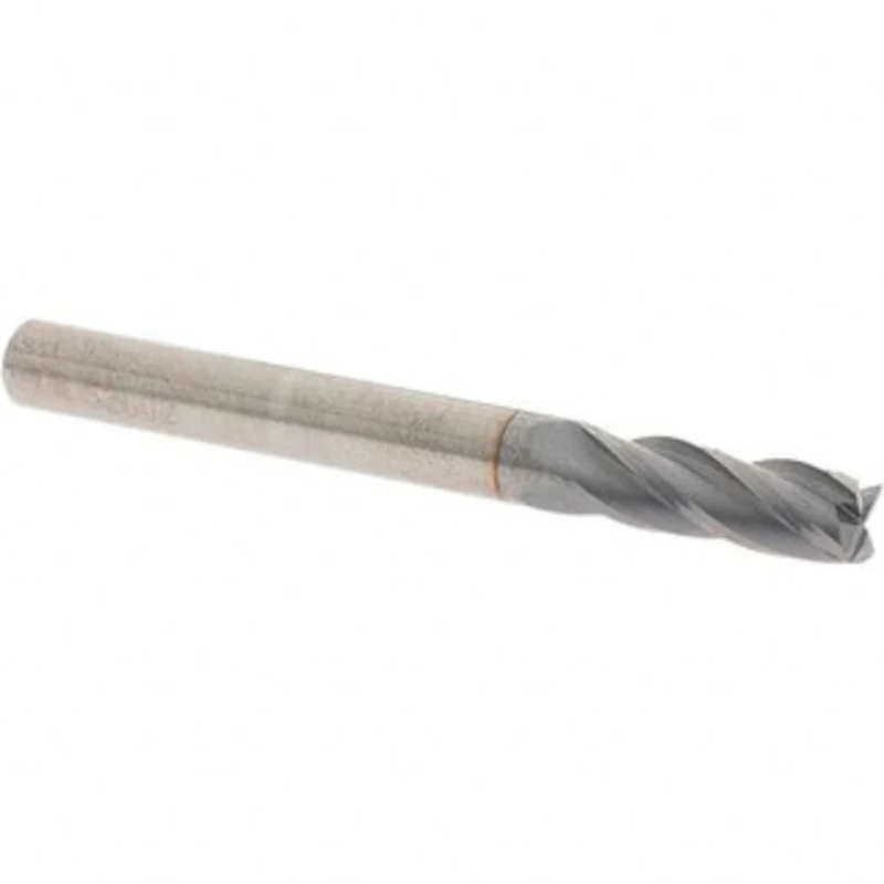 OSG 1/4, 3/4 LOC, 1/4 Shank Diam, 2-1/2 OAL, 4 Flute, Solid Carbide Square End Mill Single End, TiCN Finish, Spiral F...