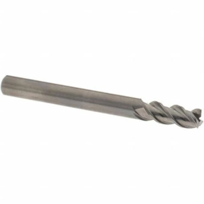 OSG 1/4, 5/8 LOC, 1/4 Shank Diam, 2-1/2 OAL, 3 Flute, Solid Carbide Square End Mill Single End, Uncoated, Spiral Flut...