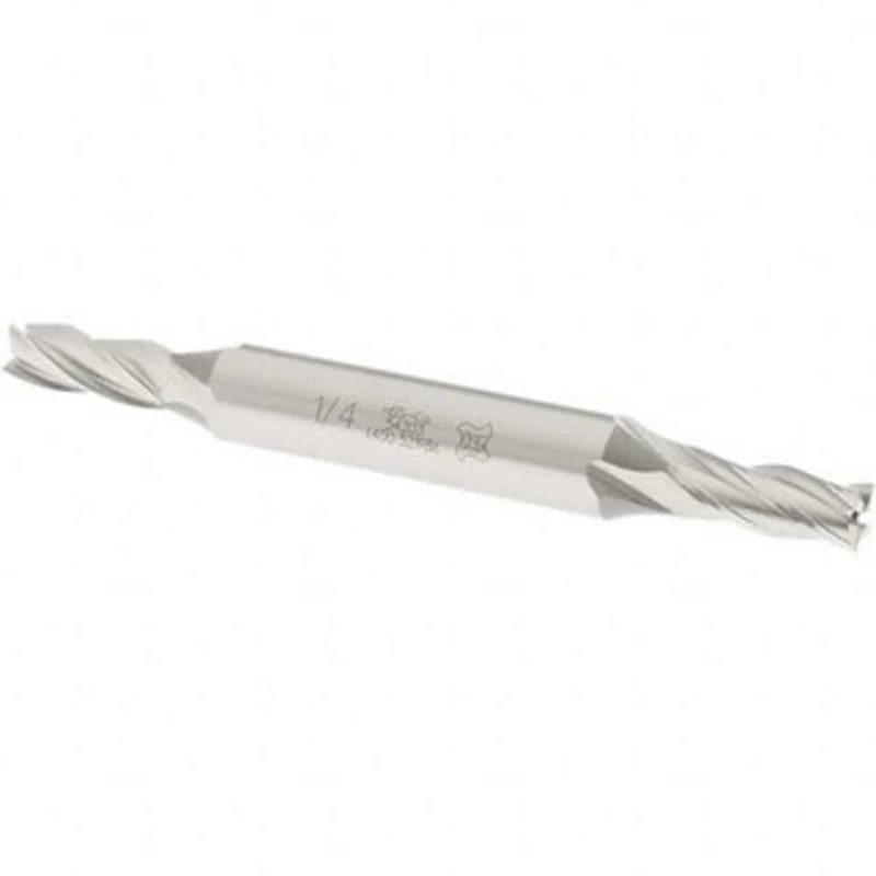 OSG 1/16, 7/32 LOC, 3/16 Shank Diam, 2-1/2 OAL, 2 Flute, Cobalt Square End Mill Double End, Uncoated, Spiral Flute, 3...