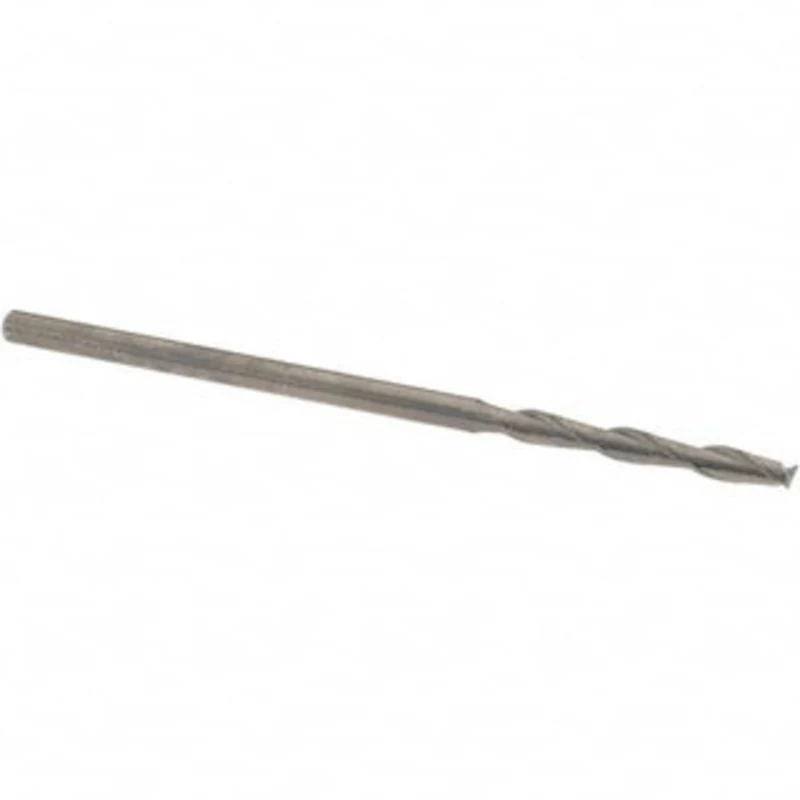 OSG 1/8, 1 LOC, 1/8 Shank Diam, 3 OAL, 2 Flute, Solid Carbide Square End Mill Single End, Uncoated, Spiral Flute, 30 ...
