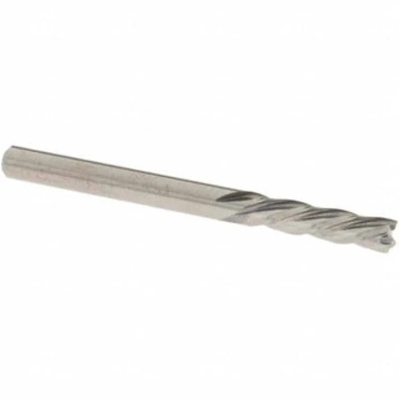 OSG 1/8, 1/2 LOC, 1/8 Shank Diam, 1-1/2 OAL, 4 Flute, Solid Carbide Square End Mill Single End, Uncoated, Spiral Flut...