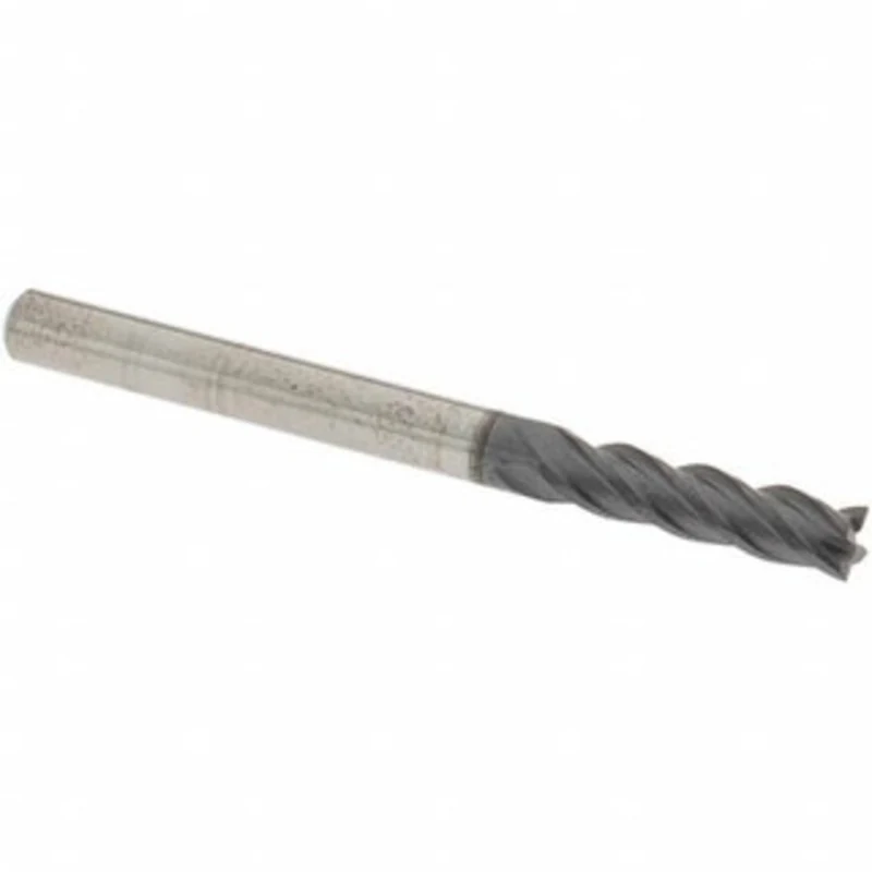 OSG 1/8, 1/2 LOC, 1/8 Shank Diam, 1-1/2 OAL, 4 Flute, Solid Carbide Square End Mill Single End, TiAlN Finish, Spiral ...
