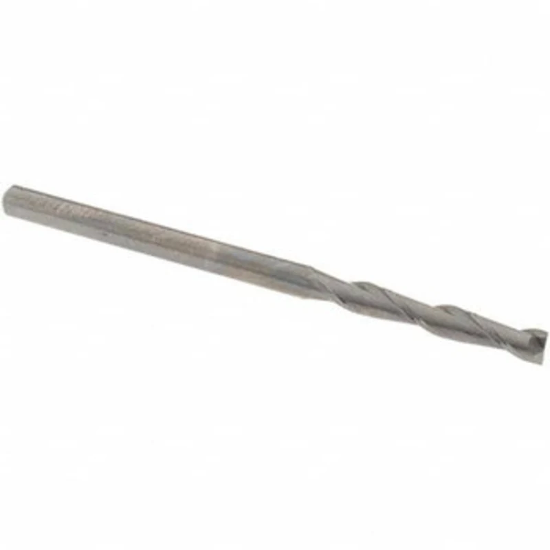 OSG 1/8, 3/4 LOC, 1/8 Shank Diam, 2-1/4 OAL, 2 Flute, Solid Carbide Square End Mill Single End, Uncoated, Spiral Flut...