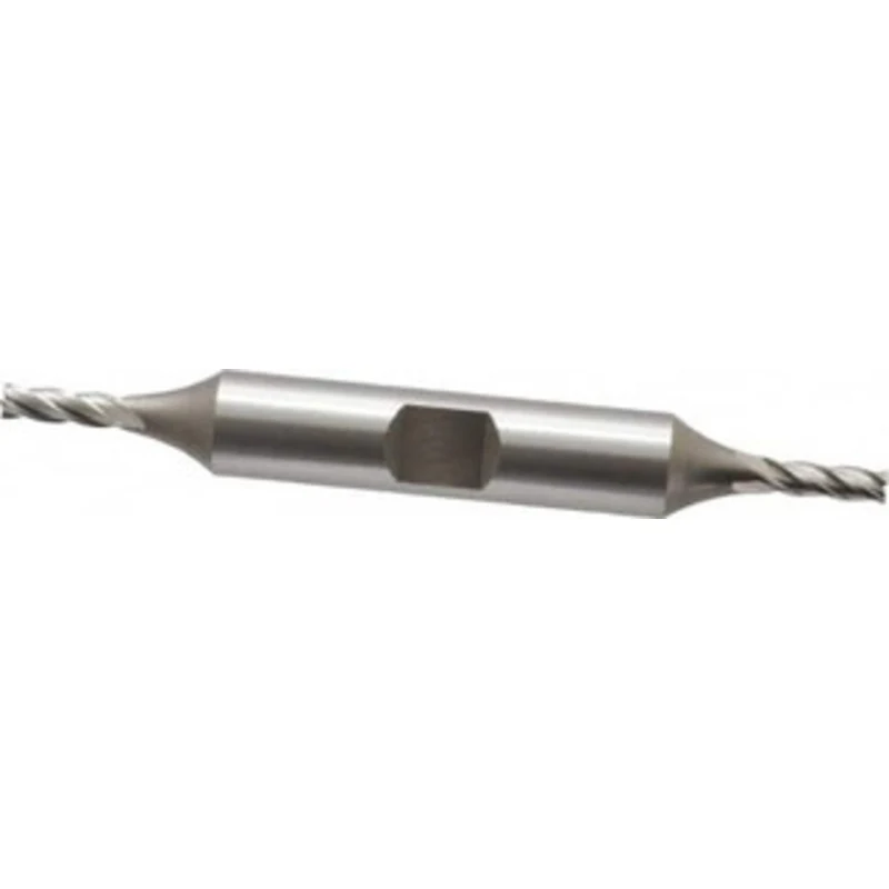 OSG 1/8, 3/8 LOC, 3/8 Shank Diam, 3-1/16 OAL, 4 Flute, Cobalt Square End Mill Double End, Uncoated, Spiral Flute, 30 ...