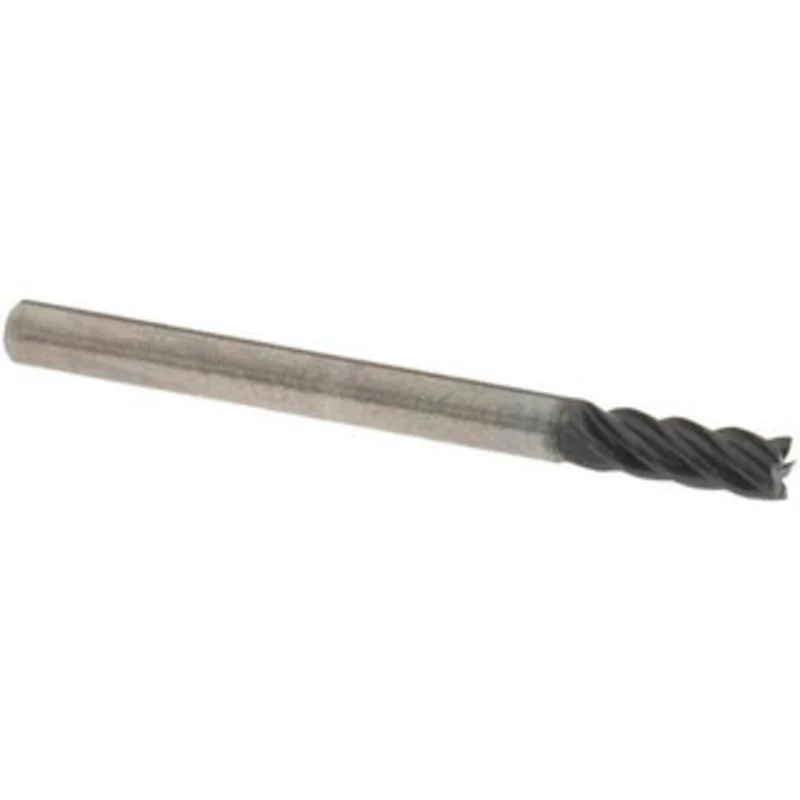 OSG 1/8, 9/32 LOC, 1/8 Shank Diam, 1-1/2 OAL, 5 Flute, Solid Carbide Square End Mill Single End, TiAlN Finish, Spiral...