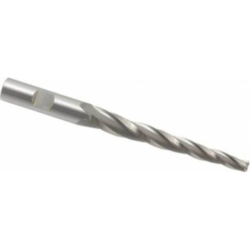 OSG 2 per Side 1/4 Small End Diam 3-1/4 LOC 3-Flute Cobalt Tapered Square End Mill Uncoated, 1/2 Shank Diam, 5-1/4 OA...