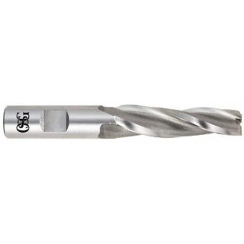 OSG 2 per Side 3/32 Small End Diam 1-1/4 LOC 3-Flute Cobalt Tapered Square End Mill Uncoated, 3/16 Shank Diam, 2-1/2 ...