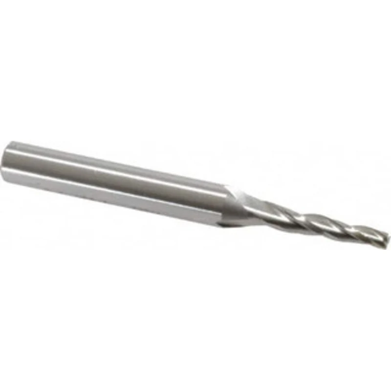OSG 2 per Side 5/64 Small End Diam 1/2 LOC 3-Flute Cobalt Tapered Square End Mill Uncoated, 3/16 Shank Diam, 1-3/4 OA...