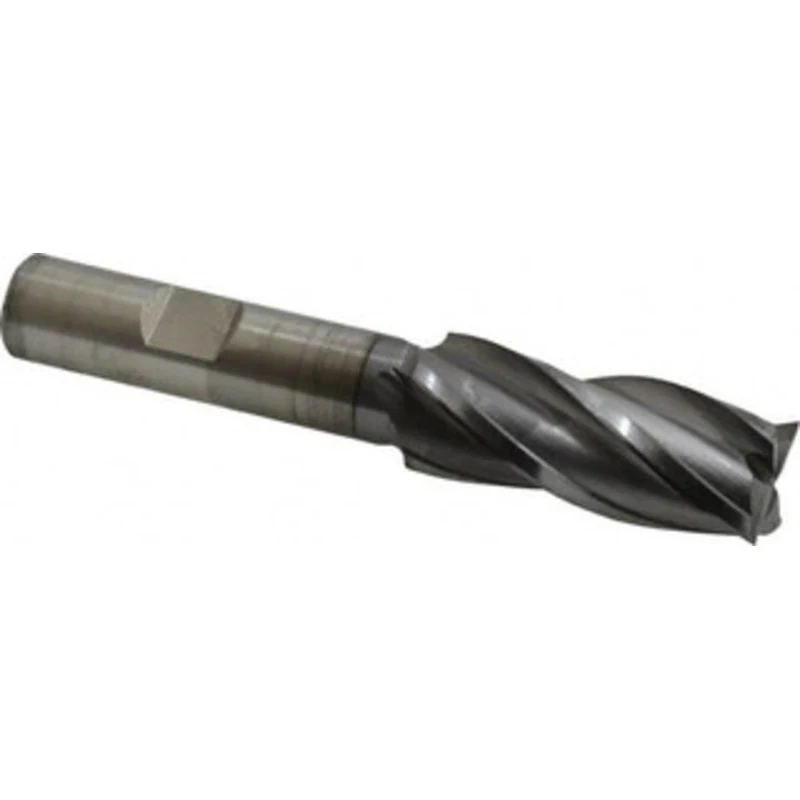 OSG 21/32, 1-5/8 LOC, 1/2 Shank Diam, 3-5/8 OAL, 4 Flute, Vanadium High Speed Steel Square End Mill Single End, TiCN ...