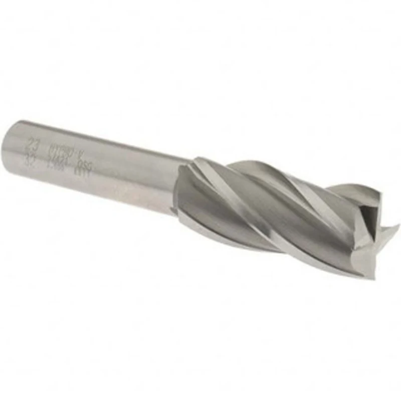 OSG 23/32, 1-5/8 LOC, 1/2 Shank Diam, 3-5/8 OAL, 4 Flute, Vanadium High Speed Steel Square End Mill Single End, Uncoa...