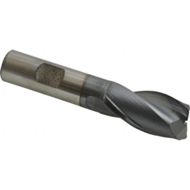 OSG 25/32, 1-1/2 LOC, 5/8 Shank Diam, 3-5/8 OAL, 2 Flute, Vanadium High Speed Steel Square End Mill Single End, TiCN ...