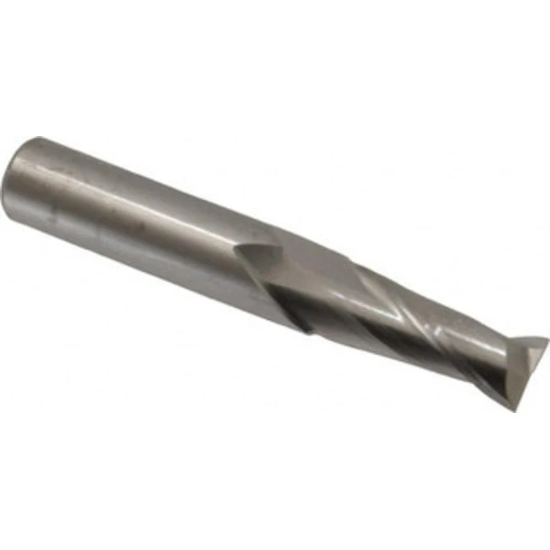 OSG 25/64, 1 LOC, 7/16 Shank Diam, 2-3/4 OAL, 2 Flute, Solid Carbide Square End Mill Single End, Uncoated, Spiral Flu...