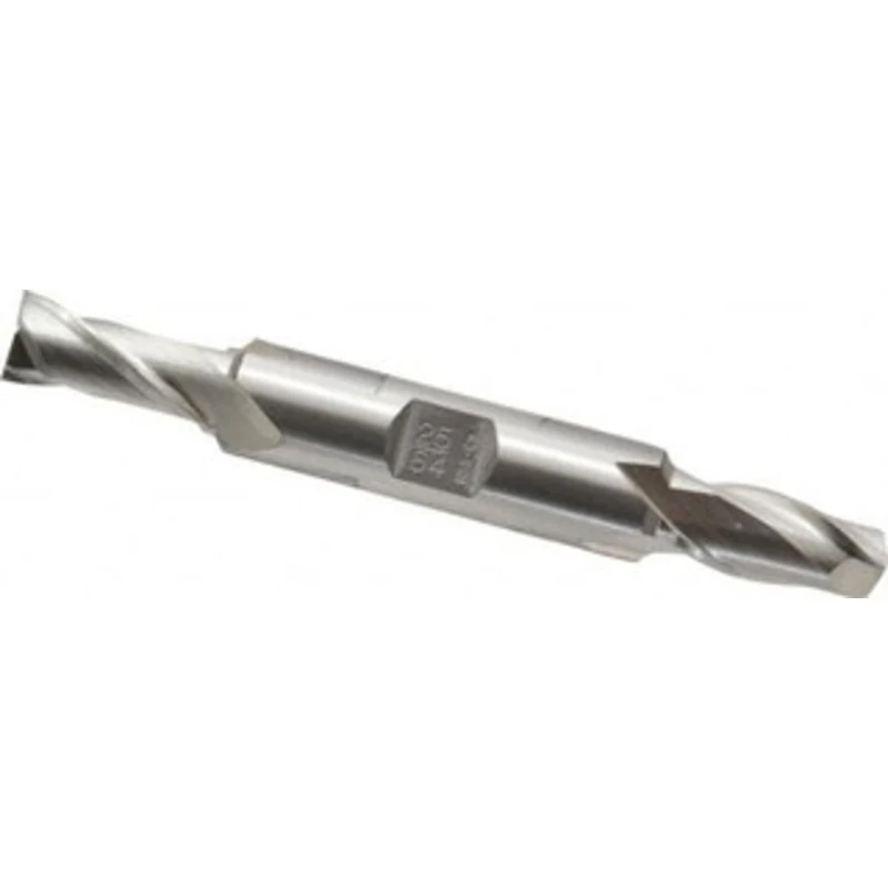 OSG 25/64, 13/16 LOC, 1/2 Shank Diam, 3-3/4 OAL, 2 Flute, Cobalt Square End Mill Double End, Uncoated, Spiral Flute, ...