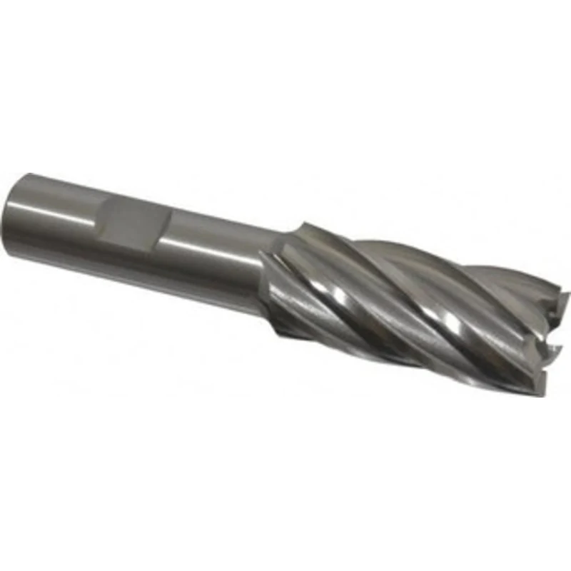 OSG 27/32, 1-7/8 LOC, 5/8 Shank Diam, 4 OAL, 6 Flute, Cobalt Square End Mill Single End, Uncoated, Spiral Flute, 30 H...