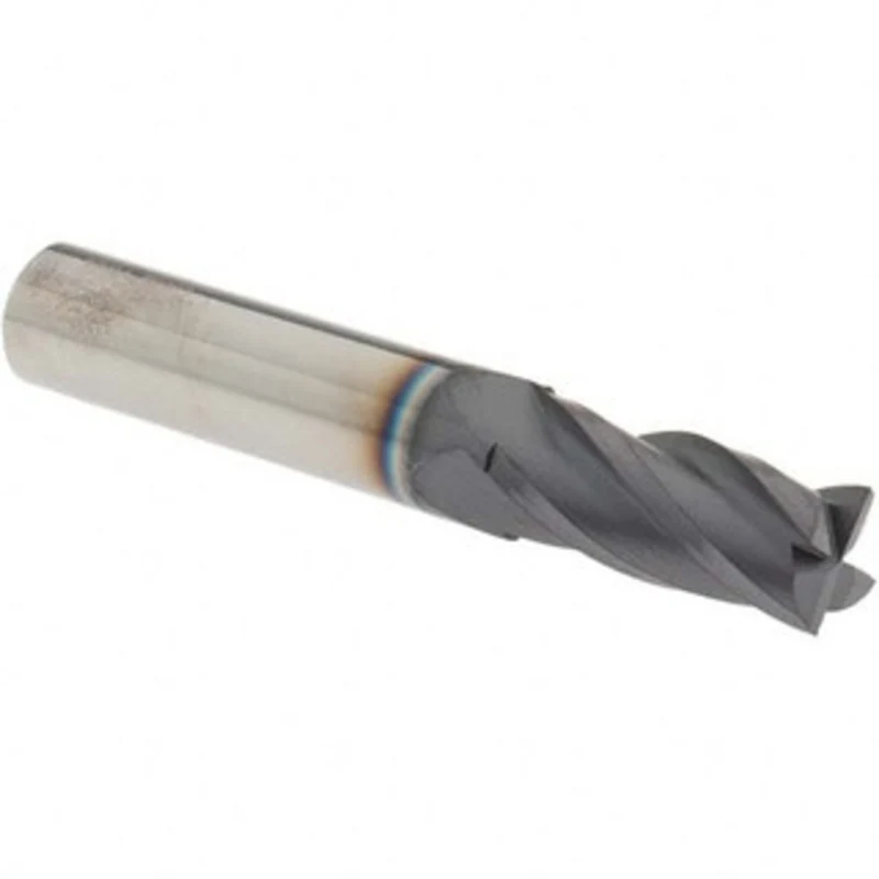 OSG 27/64, 1 LOC, 7/16 Shank Diam, 2-3/4 OAL, 4 Flute, Solid Carbide Square End Mill Single End, TiAlN Finish, Spiral...