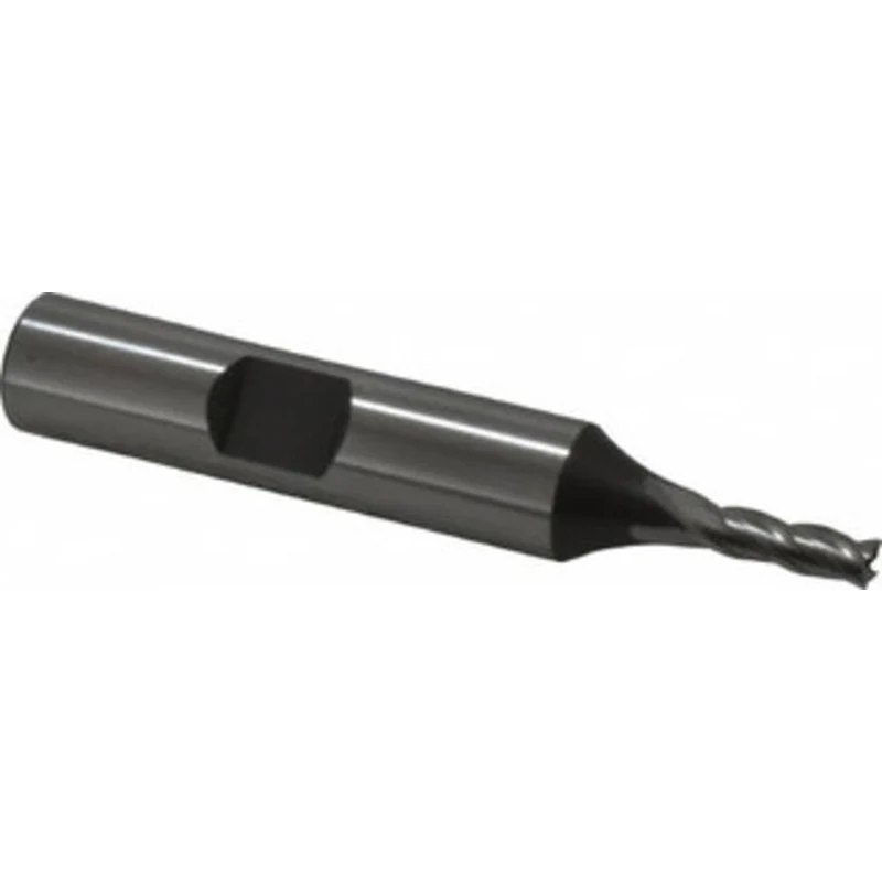 OSG 3.5mm, 7/16 LOC, 3/8 Shank Diam, 2-3/8 OAL, 4 Flute, Cobalt Square End Mill Single End, Uncoated, Spiral Flute, 3...