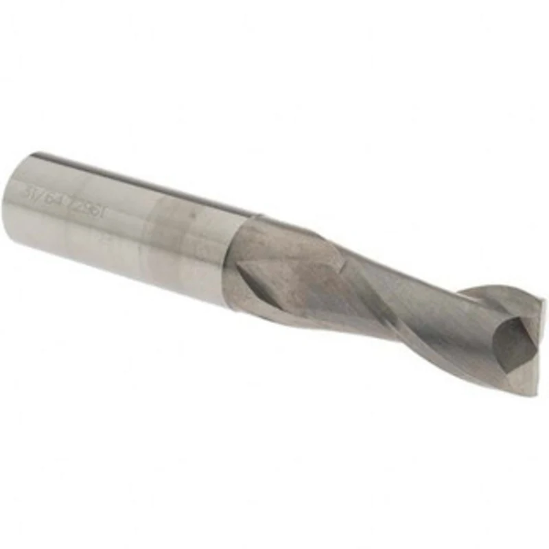 OSG 31/64, 1 LOC, 1/2 Shank Diam, 3 OAL, 2 Flute, Solid Carbide Square End Mill Single End, Uncoated, Spiral Flute, 3...