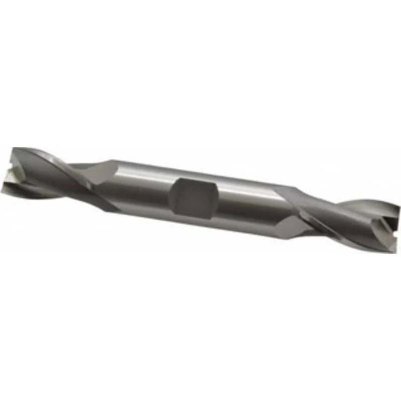 OSG 31/64, 13/16 LOC, 1/2 Shank Diam, 3-3/4 OAL, 2 Flute, Cobalt Square End Mill Double End, Uncoated, Spiral Flute, ...
