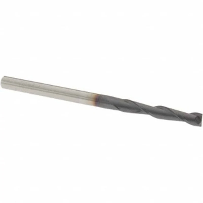 OSG 3/16, 1-1/8 LOC, 3/16 Shank Diam, 3 OAL, 2 Flute, Solid Carbide Square End Mill Single End, TiAlN Finish, Spiral ...
