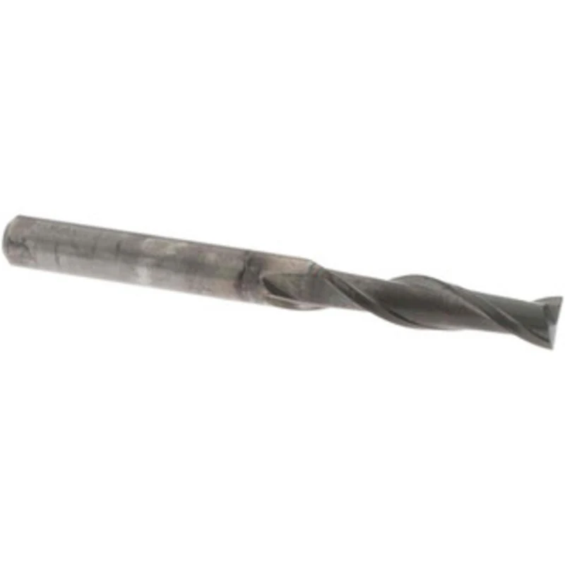 OSG 3/16, 3/4 LOC, 3/16 Shank Diam, 2 OAL, 2 Flute, Solid Carbide Square End Mill Single End, Diamond Finish, Spiral ...