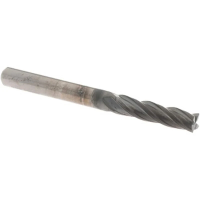 OSG 3/16, 3/4 LOC, 3/16 Shank Diam, 2 OAL, 4 Flute, Solid Carbide Square End Mill Single End, Diamond Finish, Spiral ...