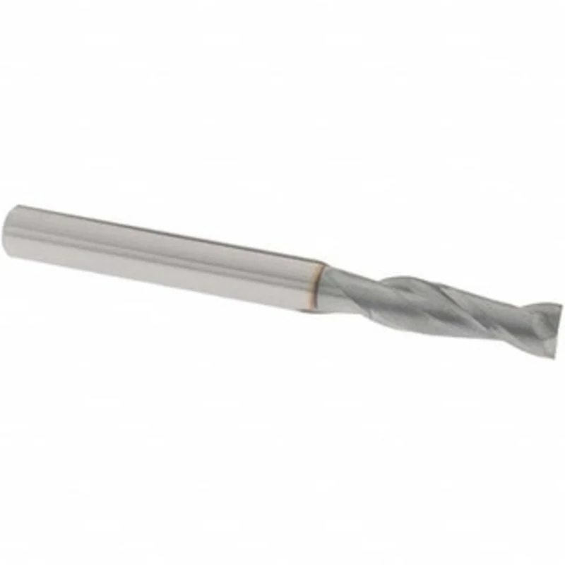 OSG 3/16, 5/8 LOC, 3/16 Shank Diam, 2 OAL, 2 Flute, Solid Carbide Square End Mill Single End, TiCN Finish, Spiral Flu...