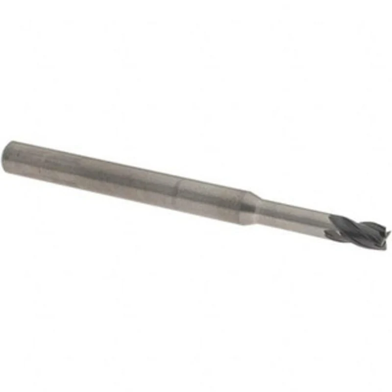 OSG 3/16, 9/32 LOC, 1/4 Shank Diam, 3 OAL, 4 Flute, Solid Carbide Square End Mill Single End, TiAlN Finish, Spiral Fl...