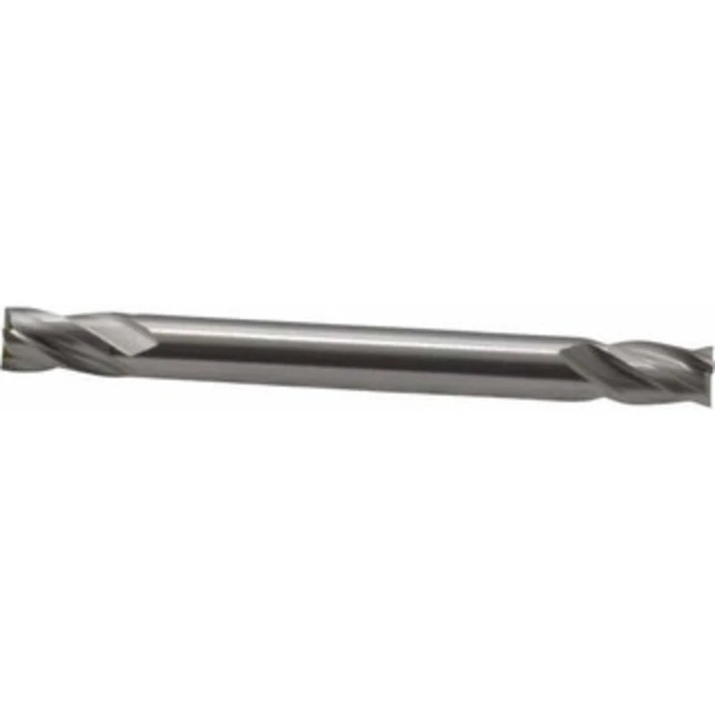 OSG 3/16, 9/32 LOC, 3/16 Shank Diam, 2 OAL, 4 Flute, Cobalt Square End Mill Double End, Uncoated, Spiral Flute, 30 He...