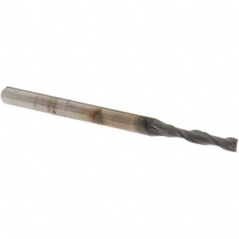 OSG 3/32, 3/8 LOC, 1/8 Shank Diam, 1-3/4 OAL, 2 Flute, Solid Carbide Square End Mill Single End, Diamond Finish, Spir...