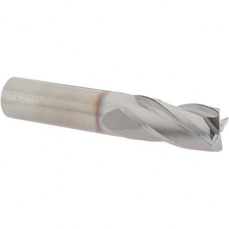 OSG 3/4, 1-1/2 LOC, 3/4 Shank Diam, 4 OAL, 4 Flute, Solid Carbide Square End Mill Single End, TiCN Finish, Spiral Flu...