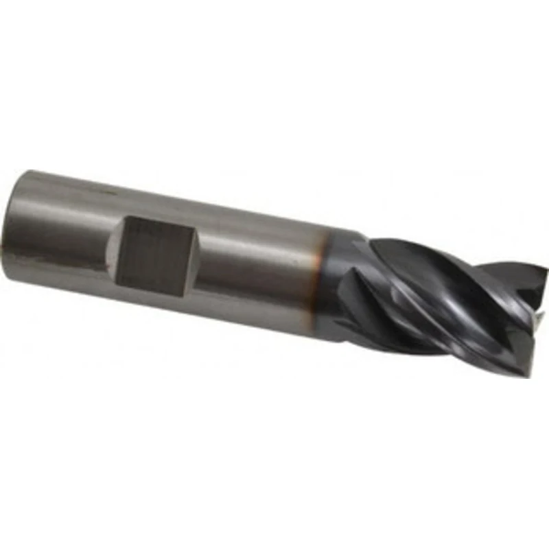 OSG 3/4, 7/8 LOC, 3/4 Shank Diam, 3-1/2 OAL, 4 Flute, Solid Carbide Square End Mill Single End, TiAlN Finish, Spiral ...