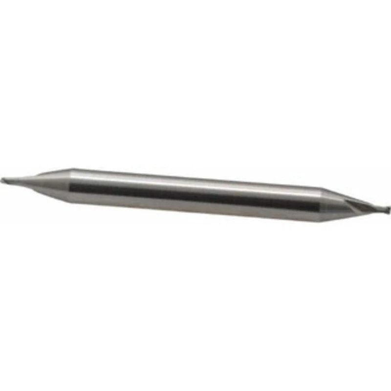 OSG 3/64, 1/16 LOC, 3/16 Shank Diam, 2 OAL, 2 Flute, Cobalt Square End Mill Double End, Uncoated, Spiral Flute, 30 He...