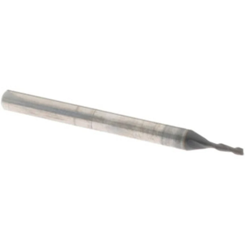 OSG 3/64, 9/64 LOC, 1/8 Shank Diam, 1-1/2 OAL, 2 Flute, Solid Carbide Square End Mill Single End, TiAlN Finish, Spira...