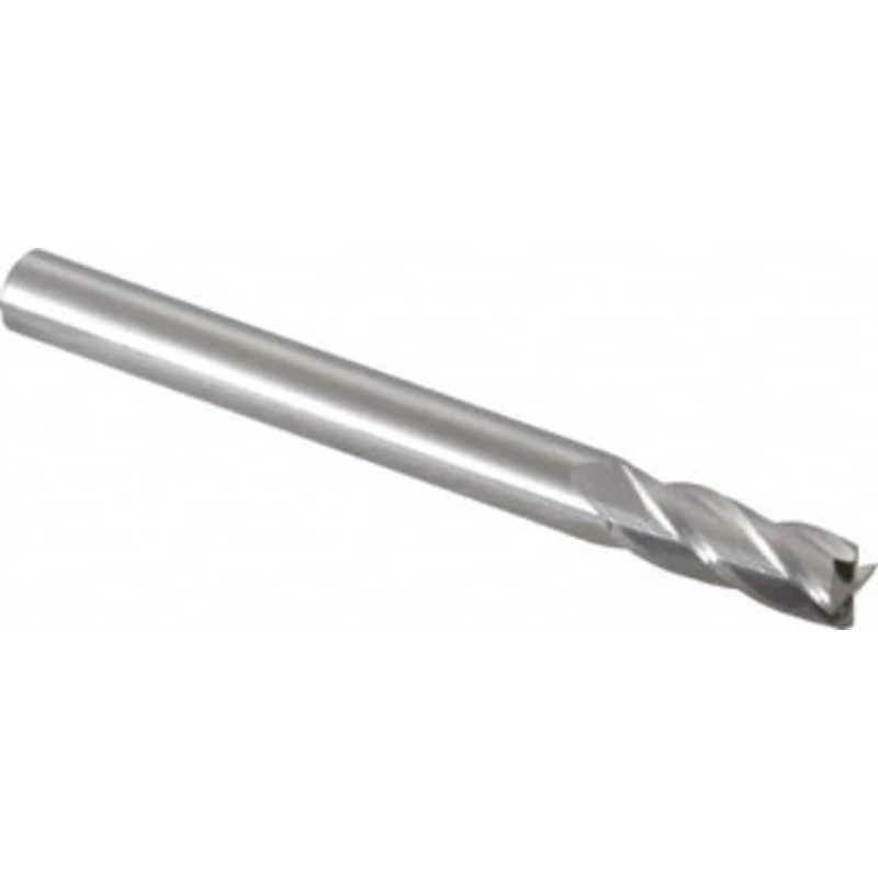 OSG 3/8, 1 LOC, 3/8 Shank Diam, 4 OAL, 4 Flute, Solid Carbide Square End Mill Single End, Uncoated, Spiral Flute, 30 ...