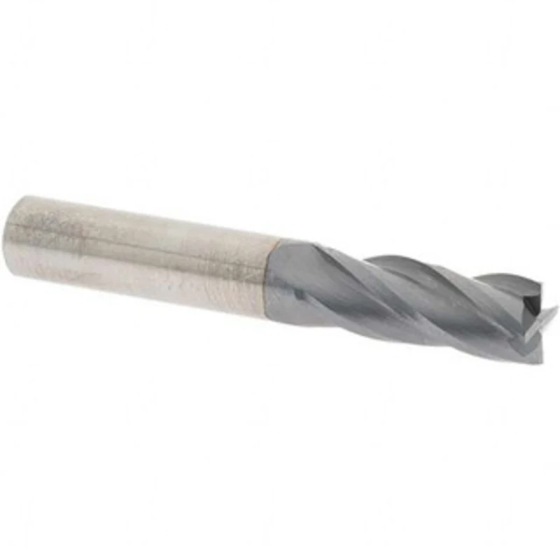 OSG 3/8, 7/8 LOC, 3/8 Shank Diam, 2-1/2 OAL, 4 Flute, Solid Carbide Square End Mill Single End, TiCN Finish, Spiral F...