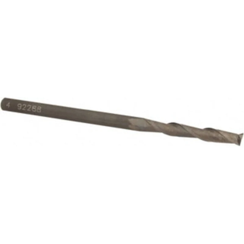 OSG 4mm, 28mm LOC, 4mm Shank Diam, 76mm OAL, 2 Flute, Solid Carbide Square End Mill Single End, Uncoated, Spiral Flut...