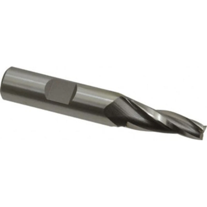 OSG 5 per Side 1/4 Small End Diam 1 LOC 3-Flute Cobalt Tapered Square End Mill Uncoated, 1/2 Shank Diam, 3 OAL, 25 He...