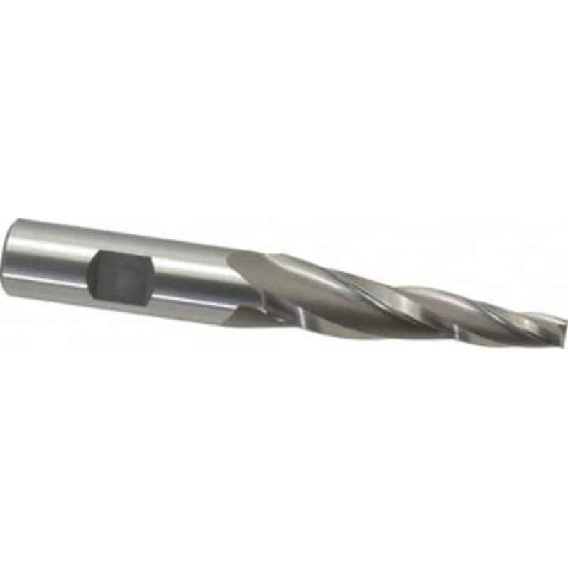 OSG 5 per Side 1/4 Small End Diam 2-1/4 LOC 3-Flute Cobalt Tapered Square End Mill Uncoated, 5/8 Shank Diam, 4-3/8 OA...
