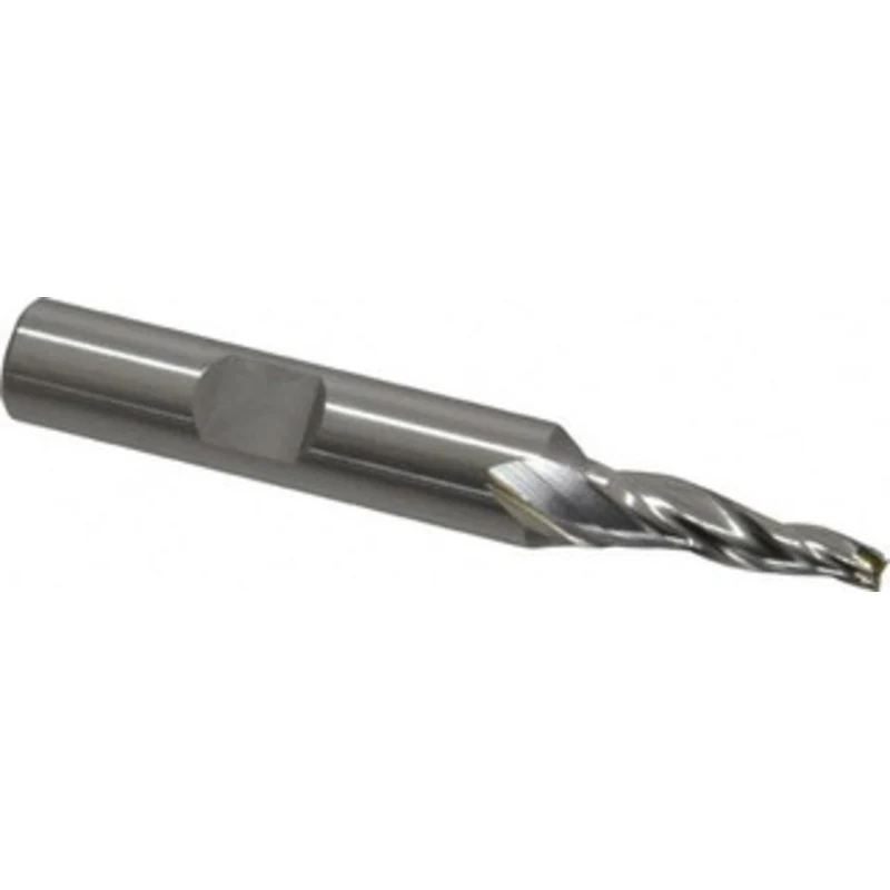 OSG 5 per Side 1/8 Small End Diam 3/4 LOC 3-Flute Cobalt Tapered Square End Mill Uncoated, 3/8 Shank Diam, 2-5/8 OAL,...