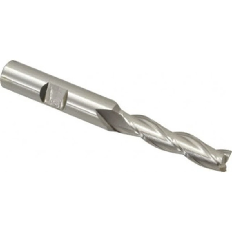 OSG 5/16, 1-3/8 LOC, 3/8 Shank Diam, 3-1/8 OAL, 3 Flute, Cobalt Square End Mill Single End, Uncoated, Spiral Flute, 3...