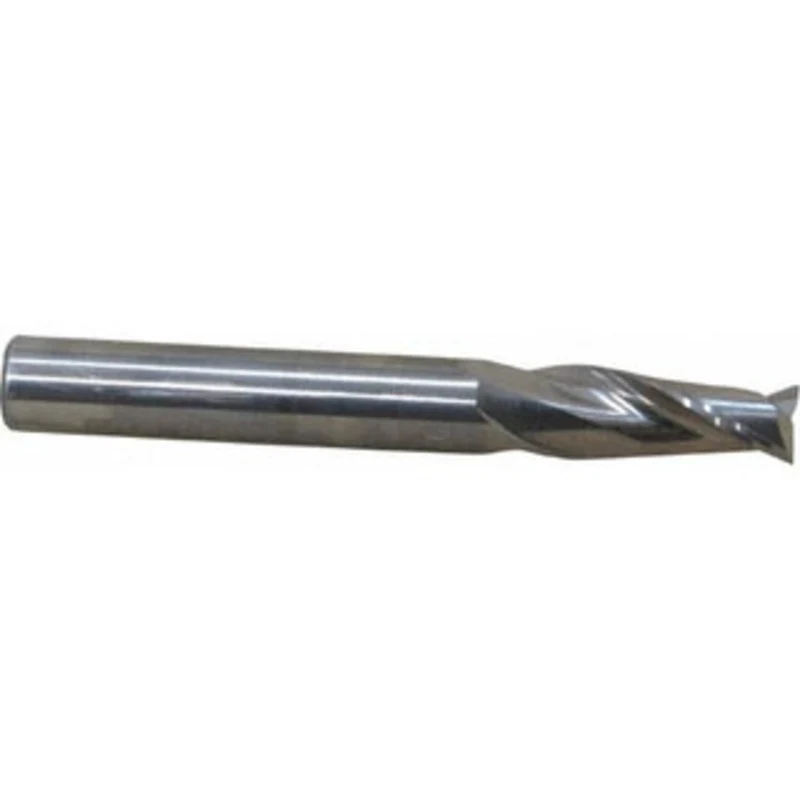 OSG 5/16, 13/16 LOC, 5/16 Shank Diam, 2-1/2 OAL, 2 Flute, Solid Carbide Square End Mill Single End, Uncoated, Spiral ...