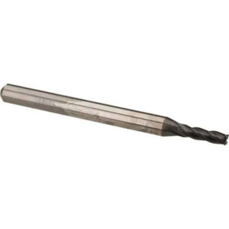 OSG 5/64, 1/4 LOC, 1/8 Shank Diam, 1-1/2 OAL, 4 Flute, Solid Carbide Square End Mill Single End, WXL Finish, Spiral F...