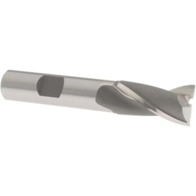 OSG 5/8, 1-1/8 LOC, 1/2 Shank Diam, 3-1/8 OAL, 2 Flute, Cobalt Square End Mill Single End, Uncoated, Spiral Flute, 30...